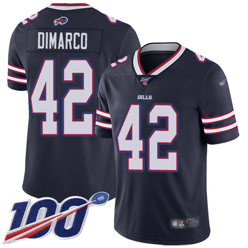 Men Buffalo Bills #42 Patrick DiMarco Limited Navy Blue Inverted Legend 100th Season NFL Jersey